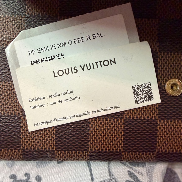 Louis Vuitton Damier Ebene Emelie Wallet - Picture 9 of 15